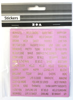 Stickers med text