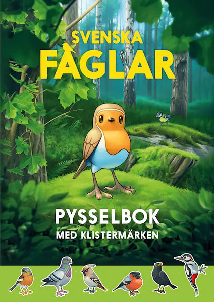 Svenska fåglar, pysselbok med klistermärken